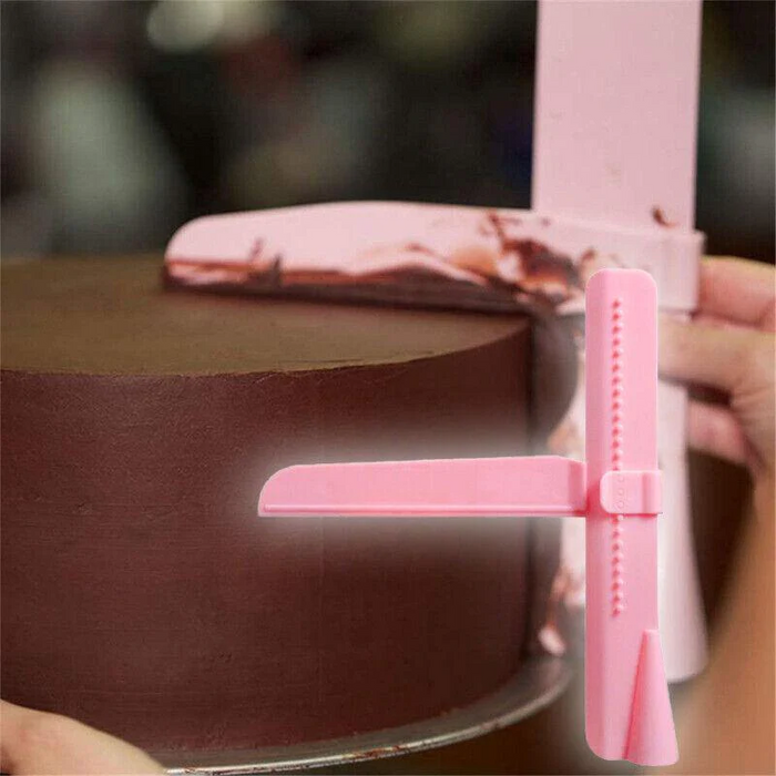 Adjustable Fondant Cake Scraper Smoother Food-Grade Plastic 23.5 x 20.5 cm