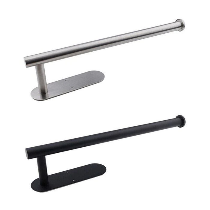 Wall Adhesive Paper Towel Holder Stainless Steel Rack