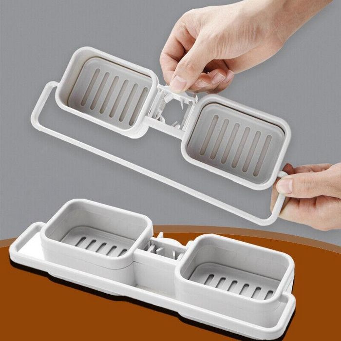 Faucet Mounted Kitchen Sink Drainer Rack, Adjustable Storage for Sponge and Soap
