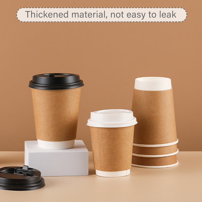 50 Pcs Disposable Coffee Cup Lids Flip-Top 9cm Food Grade