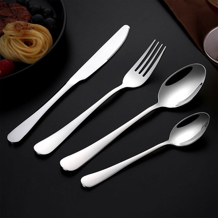 Stainless Steel Silver Cutlery Set of 10