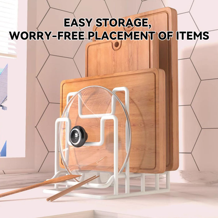 2 Pcs Metal Cutting Board Stand Vertical Holder Black