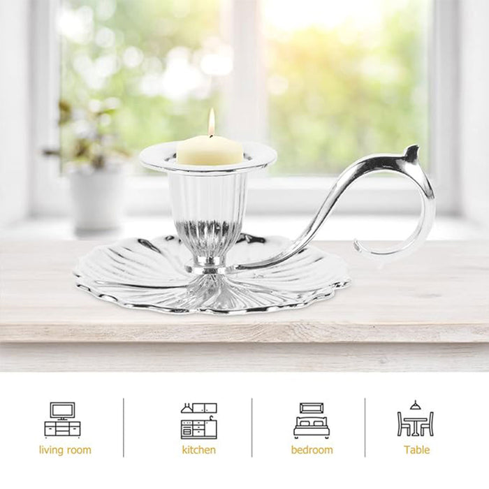 Retro Handheld Candlestick Holder, European Style Candle Stand