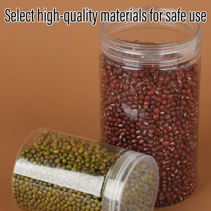 50 Pcs Wide Mouth Plastic Storage Bottles Airtight Screw Top Lids