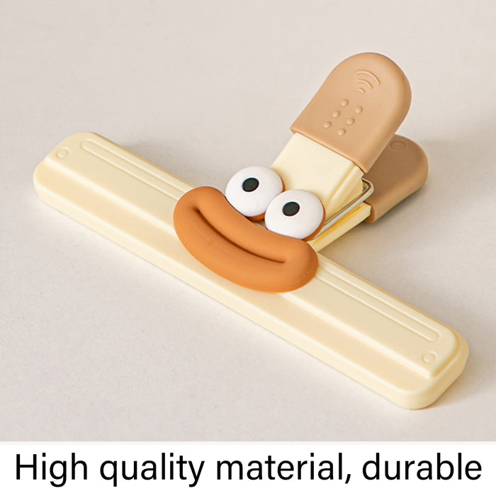 6 Pcs Plastic Bag Sealing Clips ABS Rubber 2 Sizes