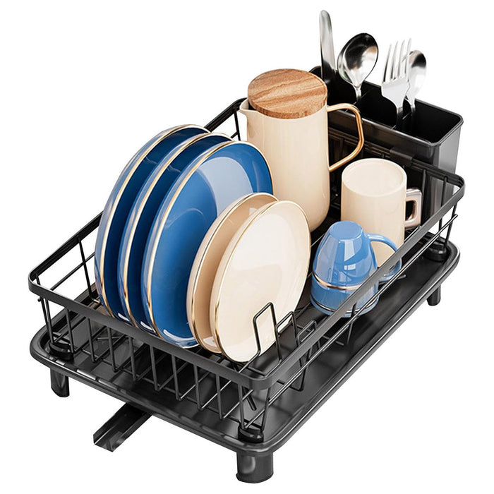 Multifunctional Dish Rack with Sink Drain Tray Organizer