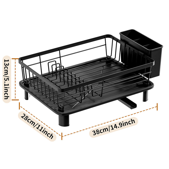 Multifunctional Dish Rack with Sink Drain Tray Organizer