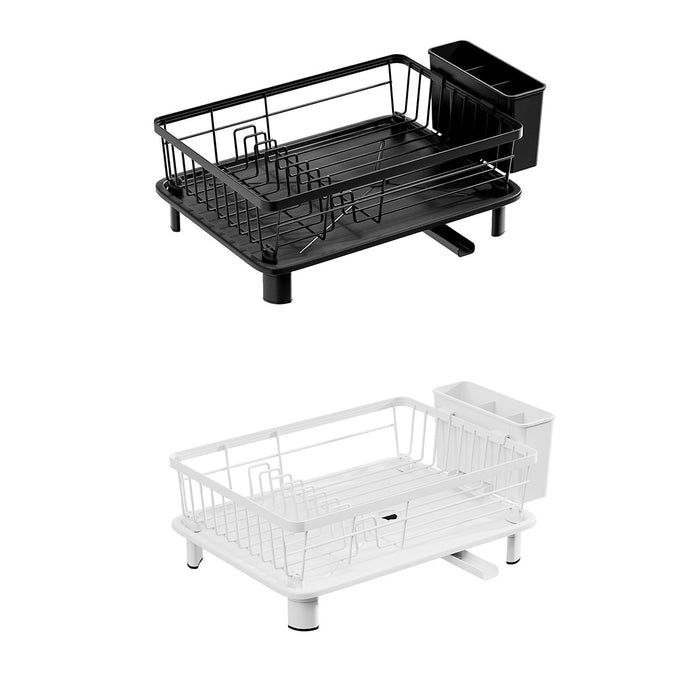 Multifunctional Dish Rack with Sink Drain Tray Organizer