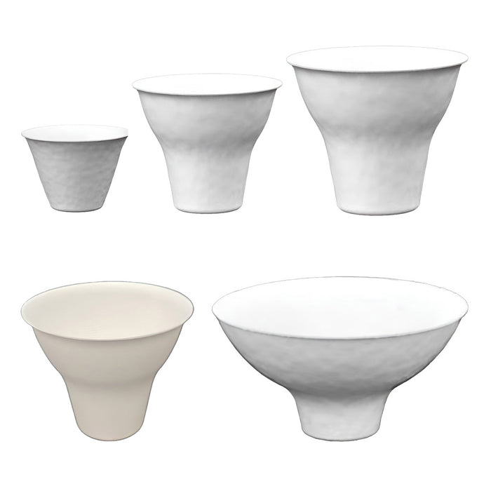 50 Pcs Sugarcane Pulp Ice Cream Cups White Biodegradable