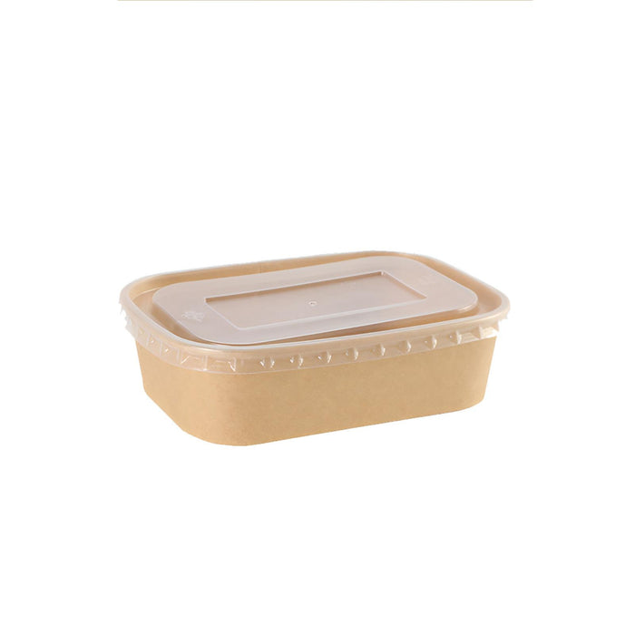 50pcs Kraft Paper Food Containers Lunch Boxes for Takeout