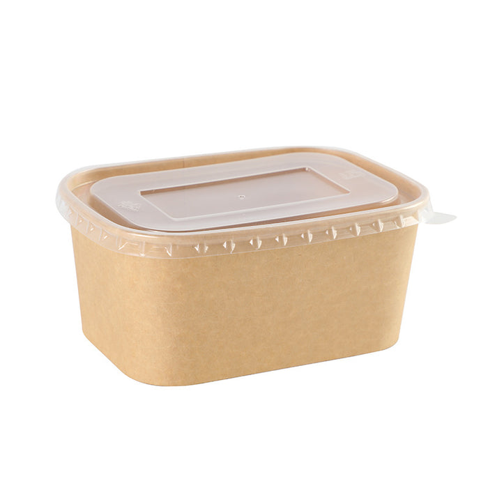 50pcs Kraft Paper Food Containers Lunch Boxes for Takeout