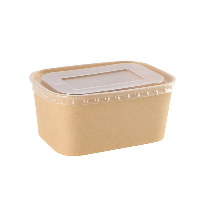 50pcs Kraft Paper Food Containers Lunch Boxes for Takeout