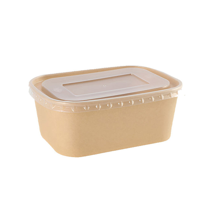 50pcs Kraft Paper Food Containers Lunch Boxes for Takeout
