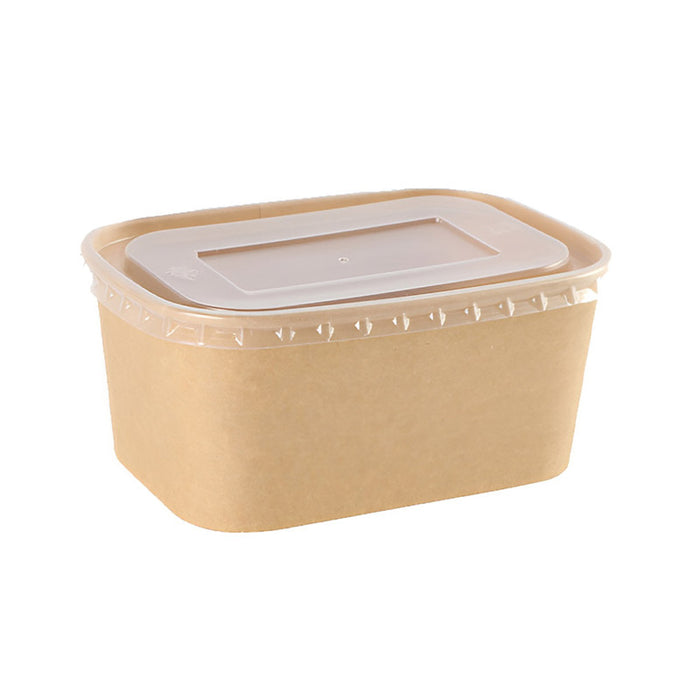 50pcs Kraft Paper Food Containers Lunch Boxes for Takeout