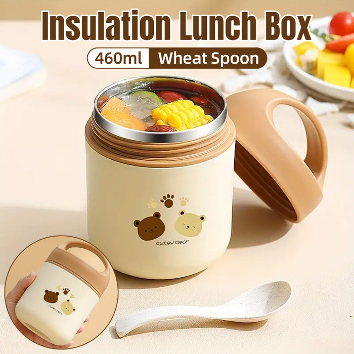 460ml Bear Insulated Soup Container Stainless Steel with Handle