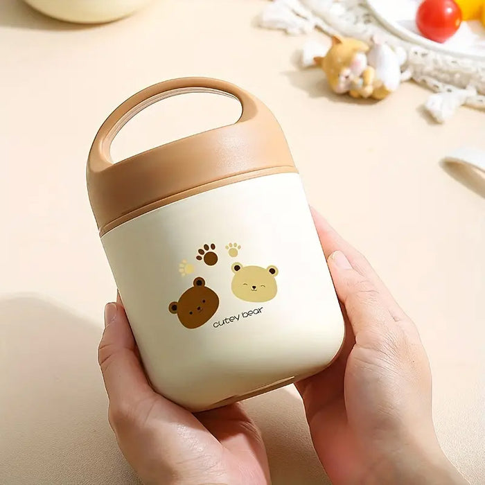 460ml Bear Insulated Soup Container Stainless Steel with Handle