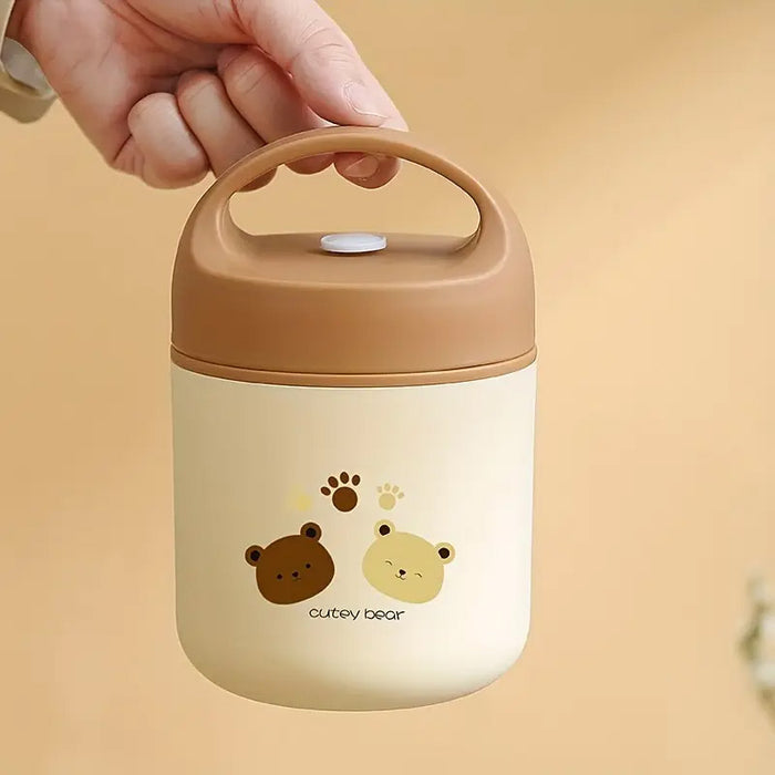 460ml Bear Insulated Soup Container Stainless Steel with Handle