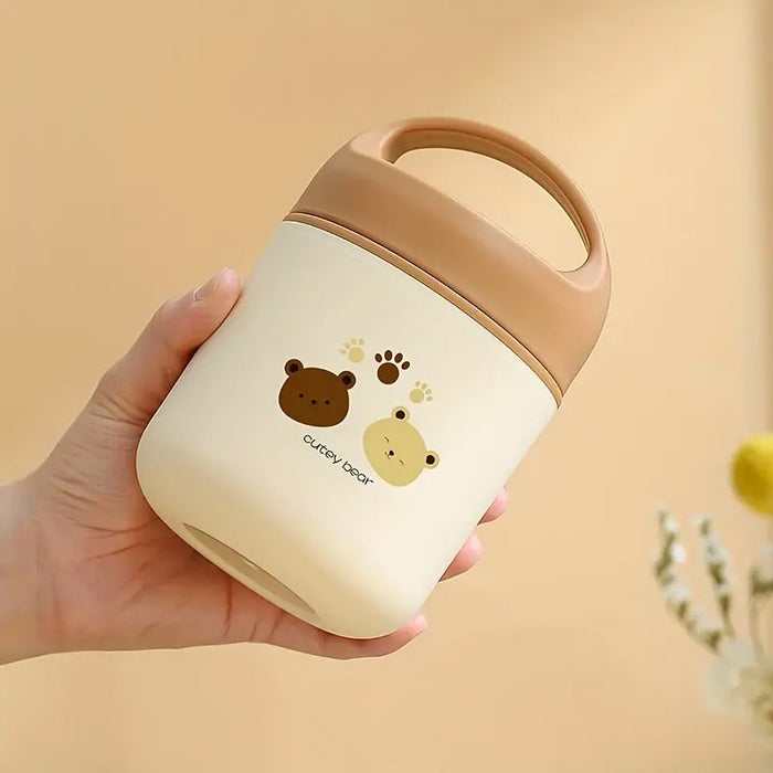 460ml Bear Insulated Soup Container Stainless Steel with Handle
