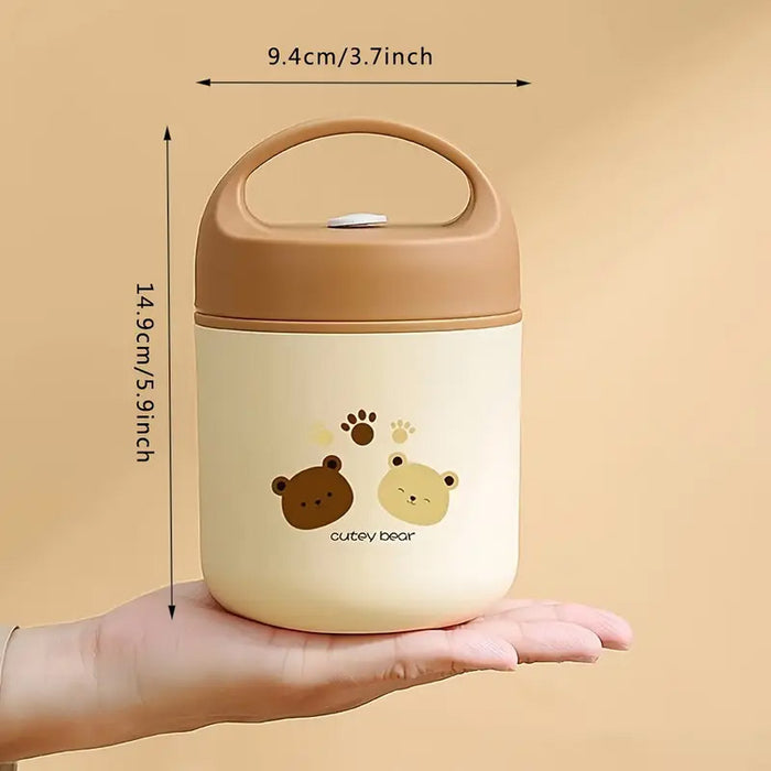 460ml Bear Insulated Soup Container Stainless Steel with Handle