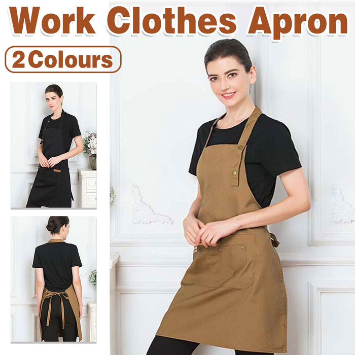 Work Apron with Adjustable Neck Waist Belt