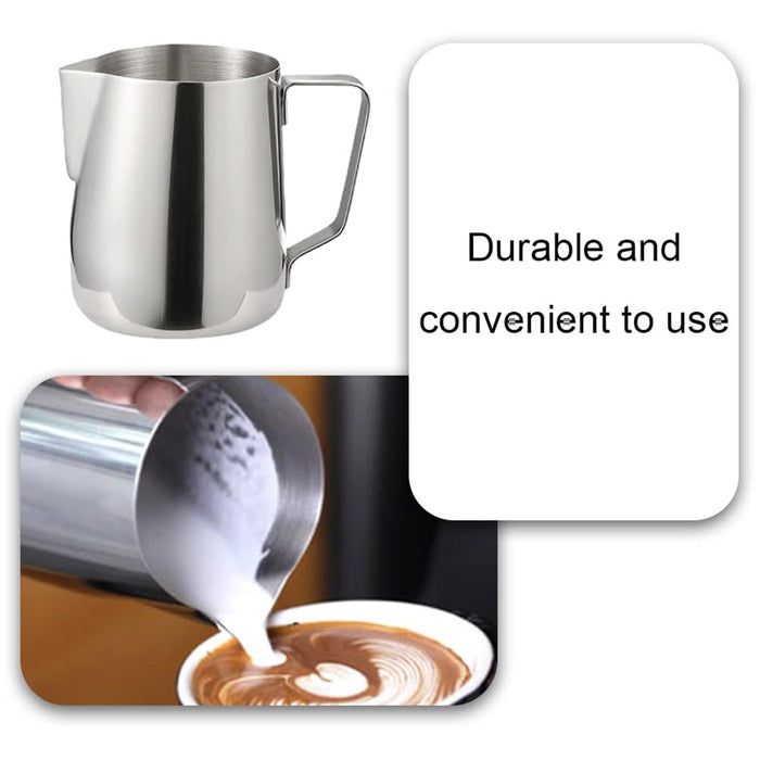 Stainless Steel Milk Frothing Pitcher 350ml 600ml Tapered Spout