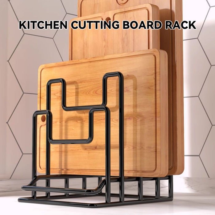 2 Pcs Metal Cutting Board Stand Vertical Holder Black