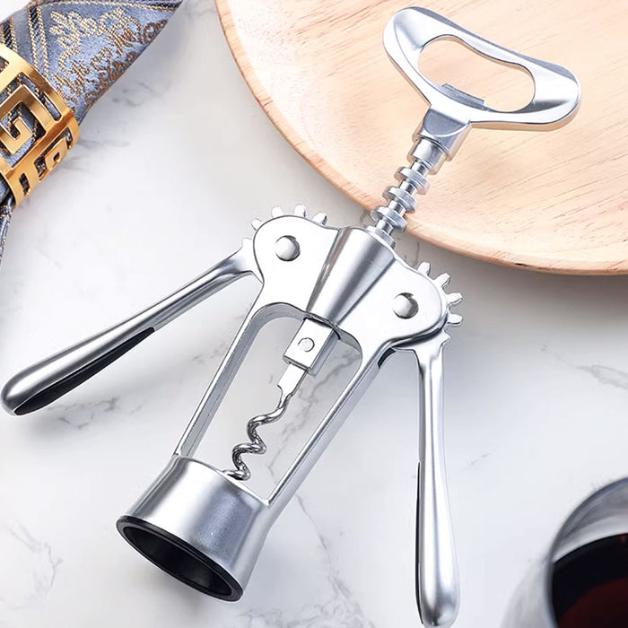 3 Pcs Stainless Steel Wine Corkscrew Bottle Opener Set