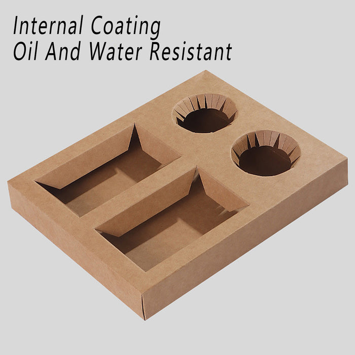 Meal Box for Hamburger Sandwich Snack Packaging, 25/50pcs