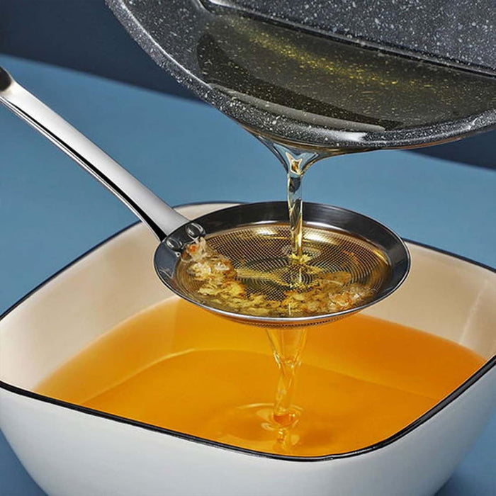 Oil Separator Spoon Stainless Steel Fine Mesh Skimmer