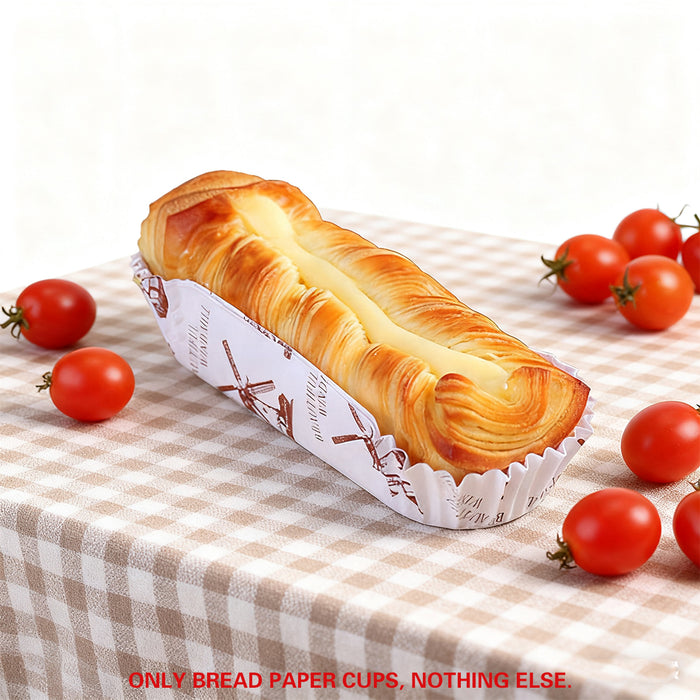 300PCS Bread Paper Cups Food Grade Oil-Proof and High Temperature Resistance
