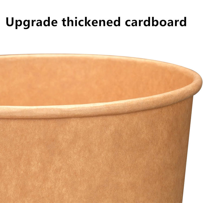 50 Pcs Disposable Paper Bowls 750ml With Lids for Takeout
