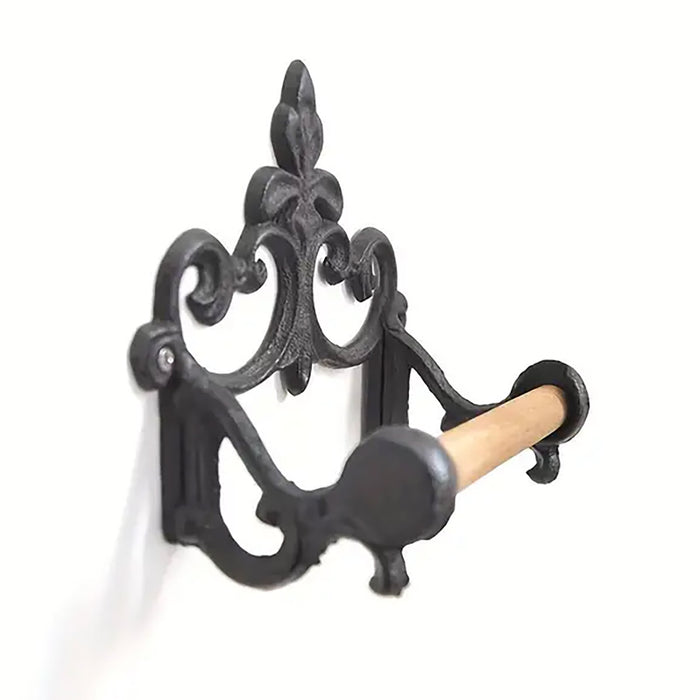 Vintage Cast Iron Toilet Paper And Towel Holder Wall Mounted