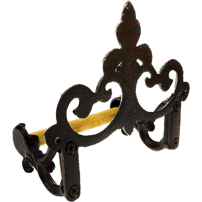 Vintage Cast Iron Toilet Paper And Towel Holder Wall Mounted