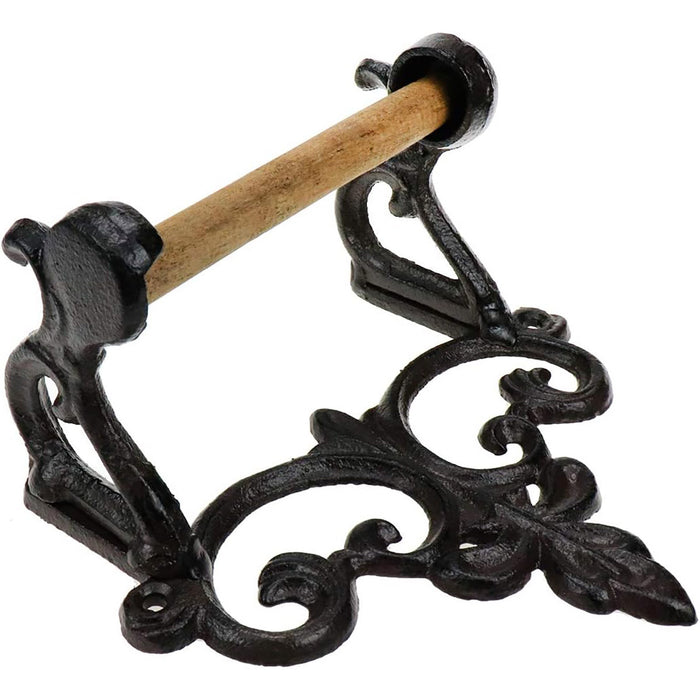 Vintage Cast Iron Toilet Paper And Towel Holder Wall Mounted