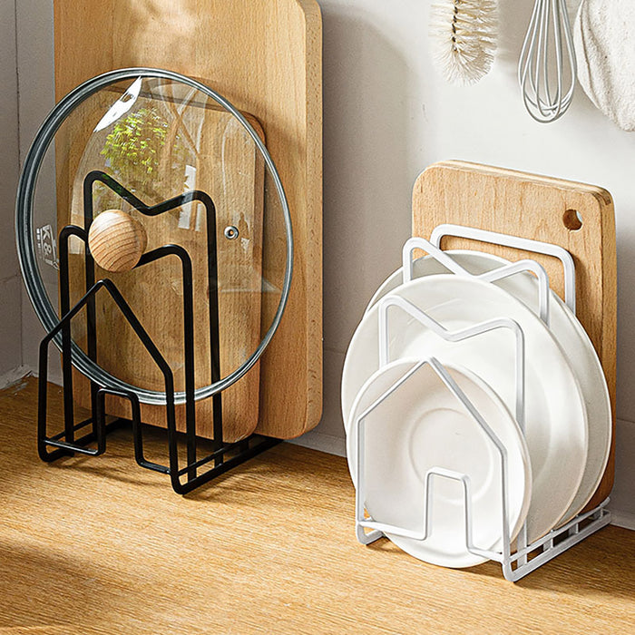 Pot Lid Rack Chopping Board Holder Rust Resistant Iron