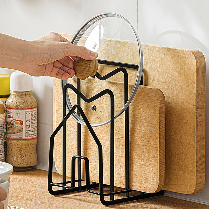 Pot Lid Rack Chopping Board Holder Rust Resistant Iron