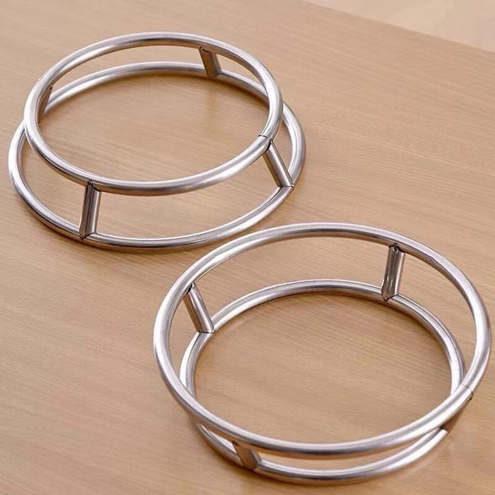 Thickened Stainless Steel Double-Layer Pot Rack Heat Resistant Kitchen Stand