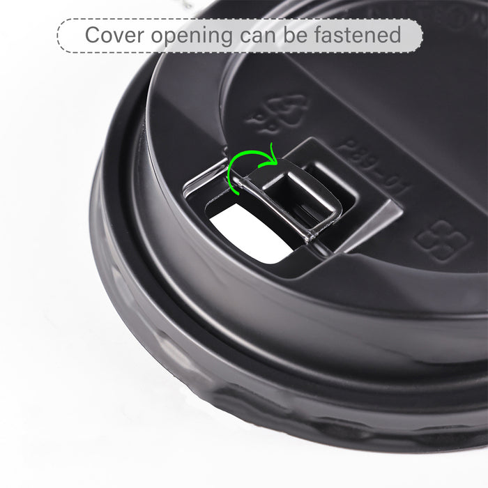 50 Pcs Disposable Coffee Cup Lids Flip-Top 9cm Food Grade