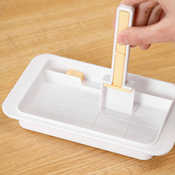 Butter Storage Box with Spoon Airtight Grid PP 280g