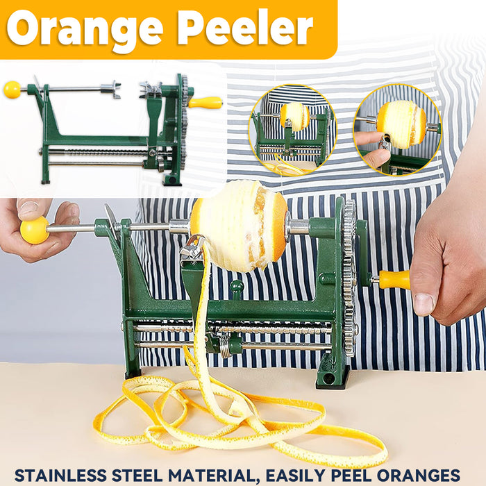 Stainless Steel Orange Peeler Tool 9.84in Green Yellow