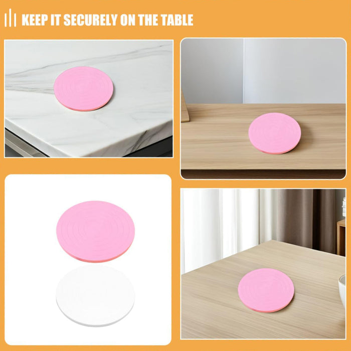 Mini Cake Turntable 14cm with Silicone Base and Scale Markings