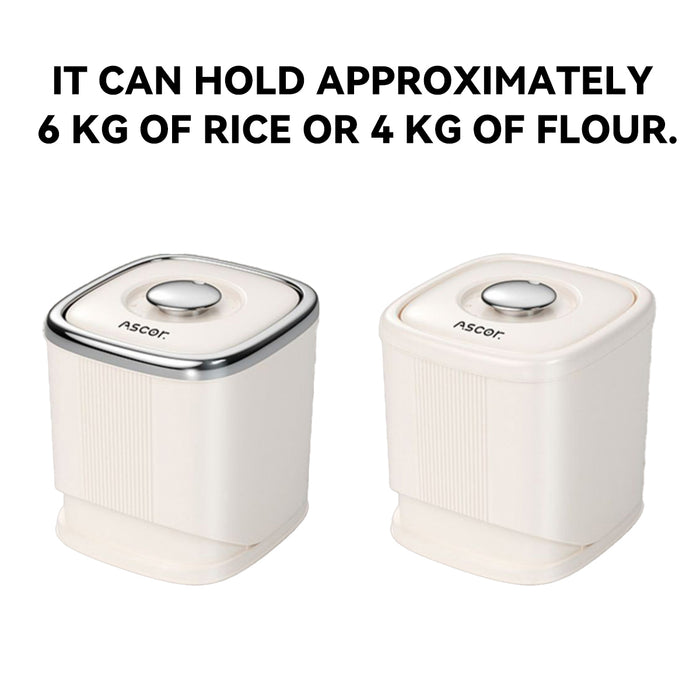 Rotating Rice Storage Container 6kg Airtight with Time Dial