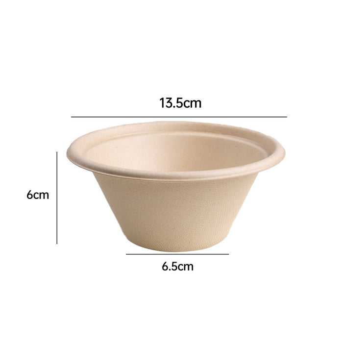 100Pcs Disposable Pulp Bowls with Chopsticks – Eco-Friendly Tableware Set