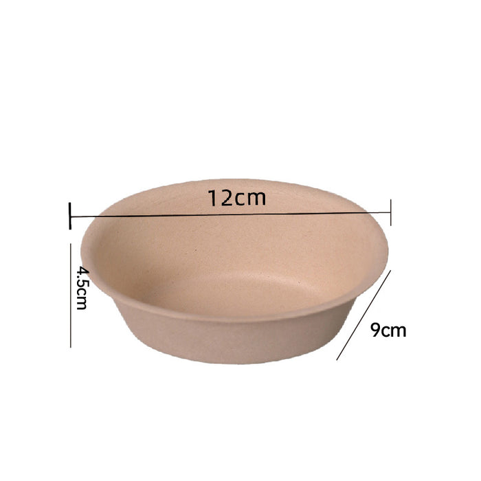 100Pcs Disposable Pulp Bowls with Chopsticks – Eco-Friendly Tableware Set