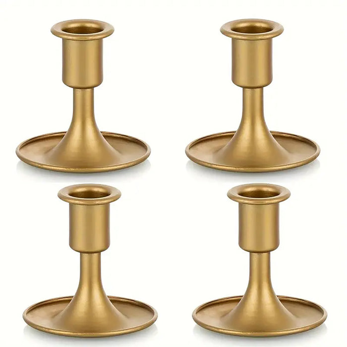 Iron Candlestick Stand Candle Holder Retro Style, 4pcs