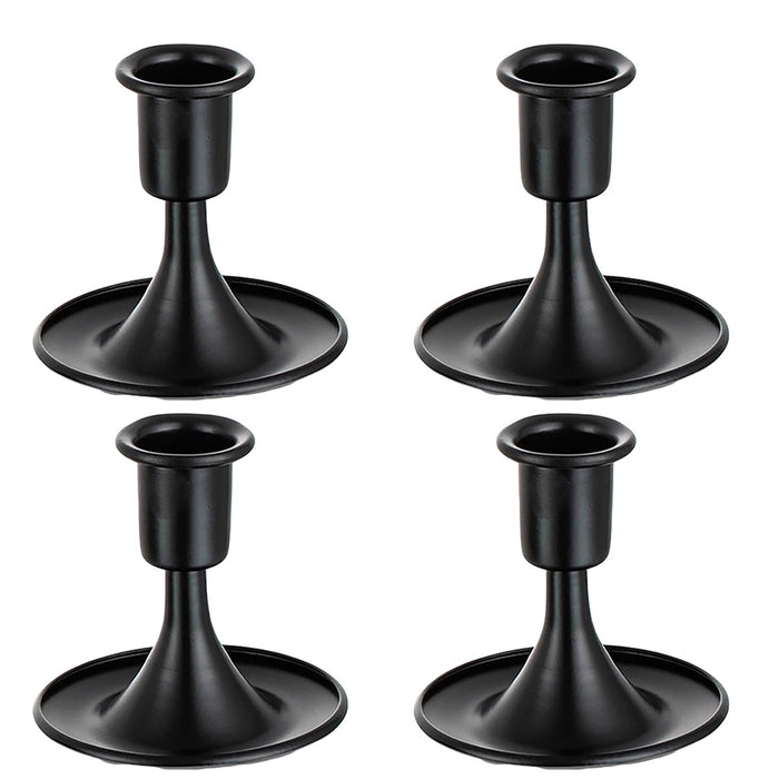 Iron Candlestick Stand Candle Holder Retro Style, 4pcs