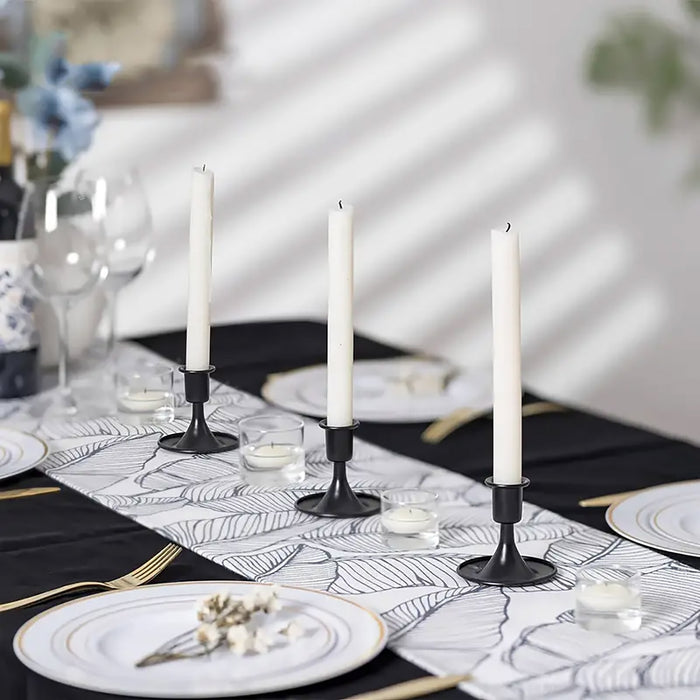 Iron Candlestick Stand Candle Holder Retro Style, 4pcs