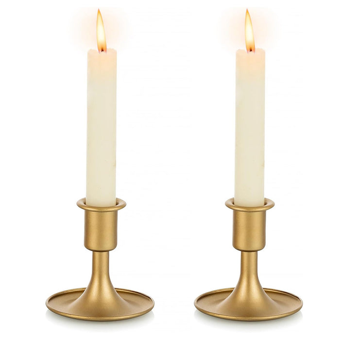Iron Candlestick Stand Candle Holder Retro Style, 4pcs
