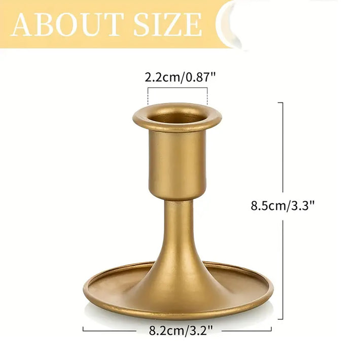 Iron Candlestick Stand Candle Holder Retro Style, 4pcs