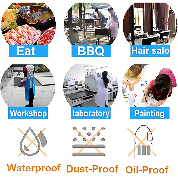 100 Pcs Disposable Transparent Waterproof Aprons for Kitchen and Catering